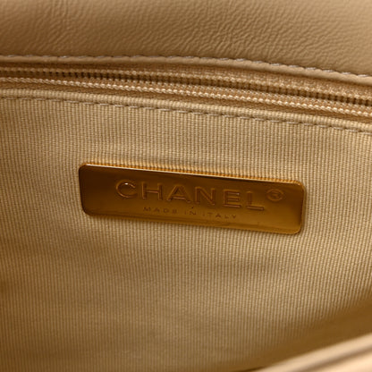 Chanel Lambskin Quilted Medium Chanel 19 Flap Beige 6 of 10