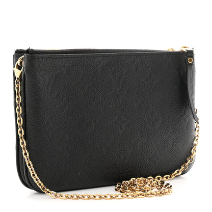 Louis Vuitton Empreinte Double Zip Pochette Black 3 of 11
