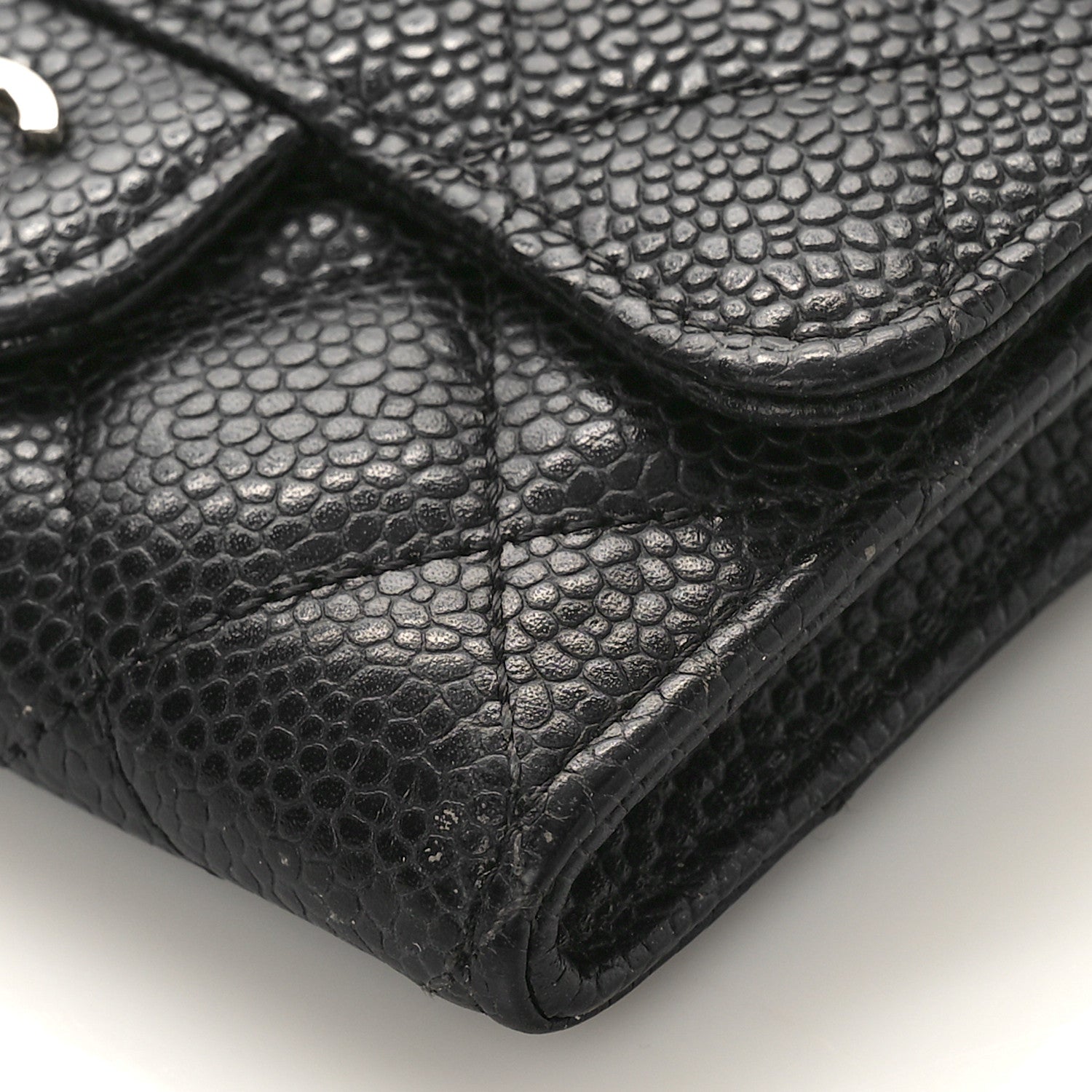 Chanel Caviar Quilted Flap Card Holder Wallet Black 9 of 9