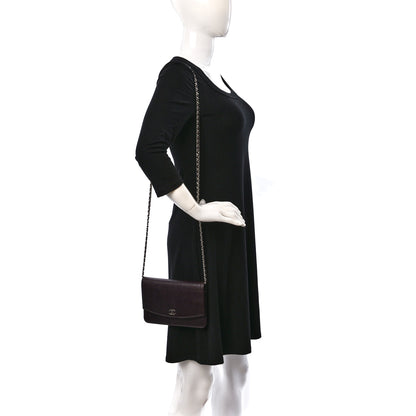 Chanel Caviar Sevruga Wallet on Chain WOC Plum 2 of 8