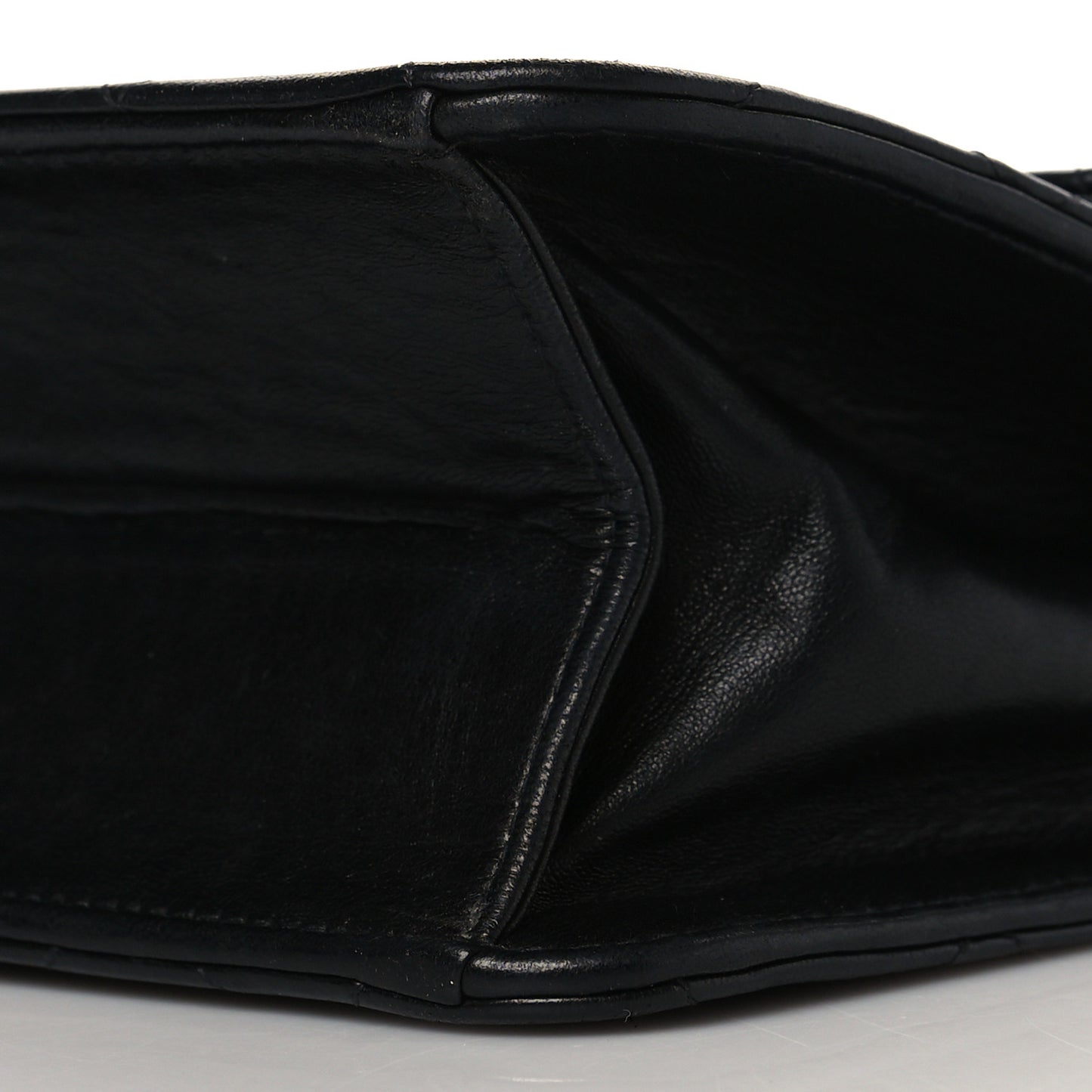 Lambskin Quilted Small Single Flap Black