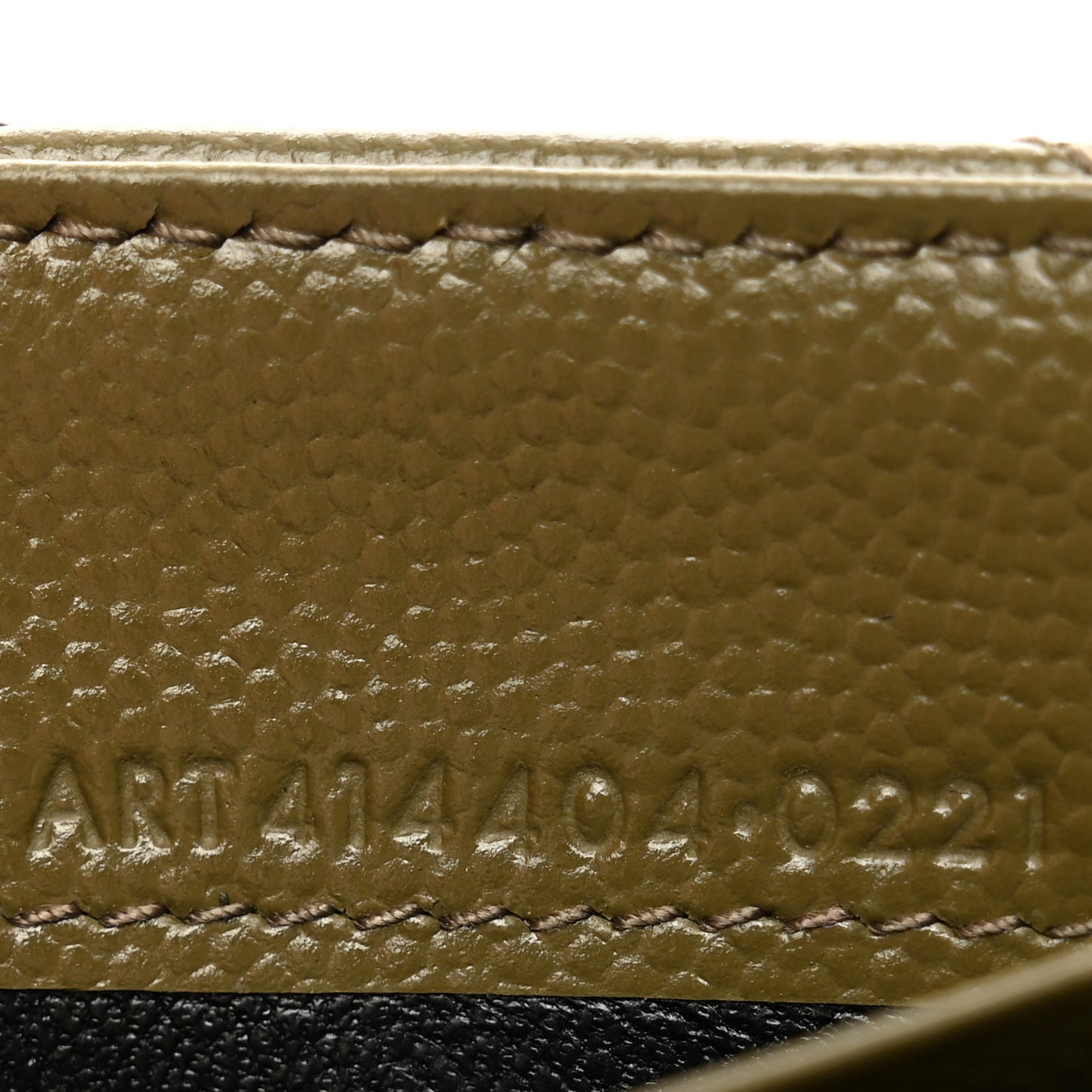 Grain De Poudre Matelasse Chevron Small Monogram Envelope Wallet Vert Kaki