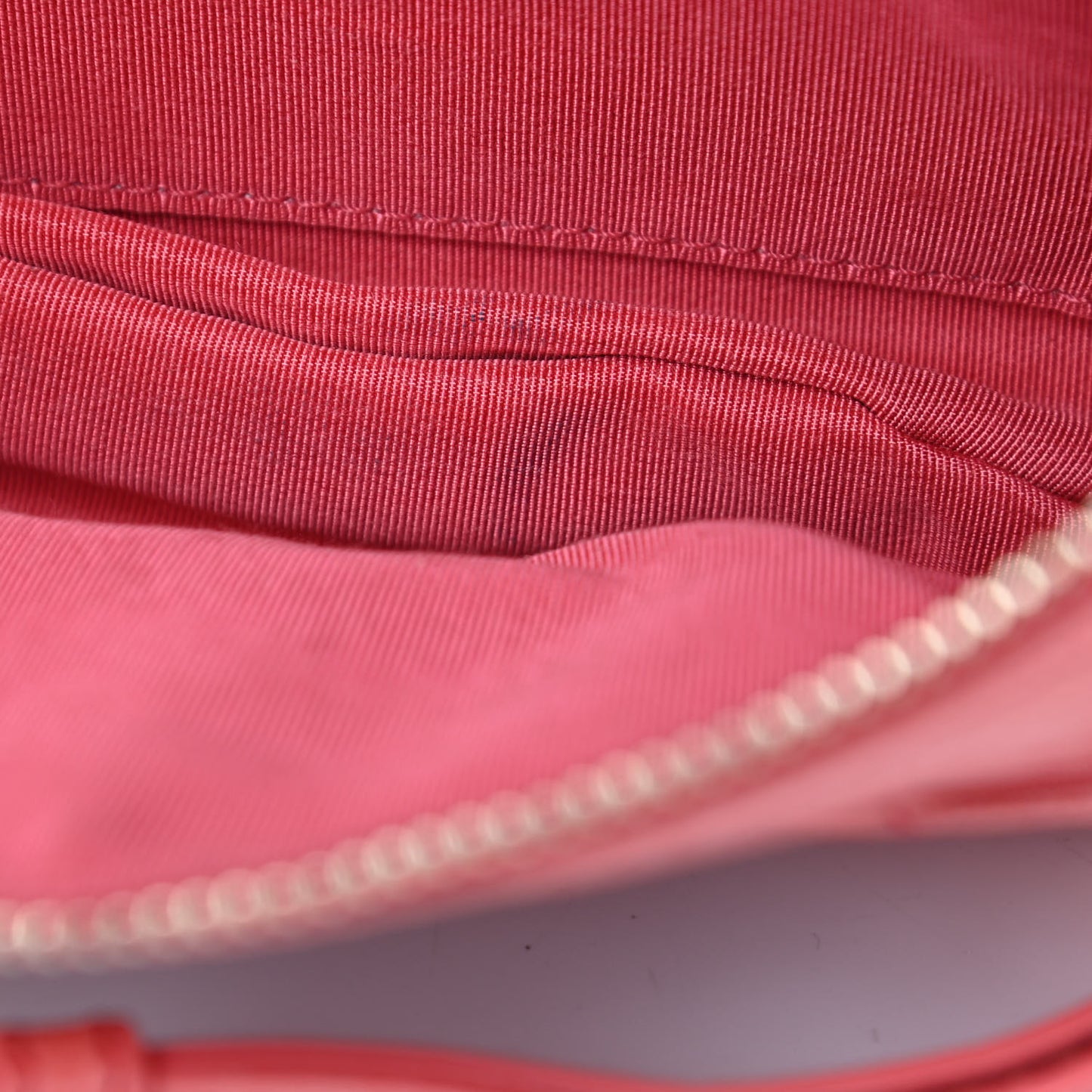 Crumpled Glazed Lambskin Quilted Waist Bag Fanny Pack Pink