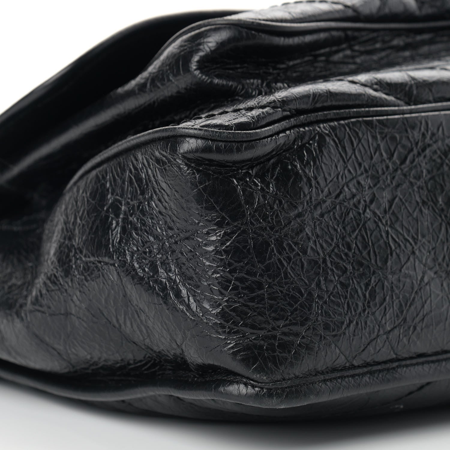 Saint Laurent Crinkled Calfskin Matelasse Monogram Large Niki Chain Satchel Black 8 of 12