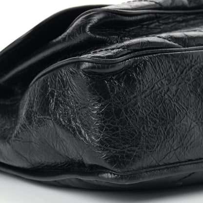 Saint Laurent Crinkled Calfskin Matelasse Monogram Large Niki Chain Satchel Black 8 of 12