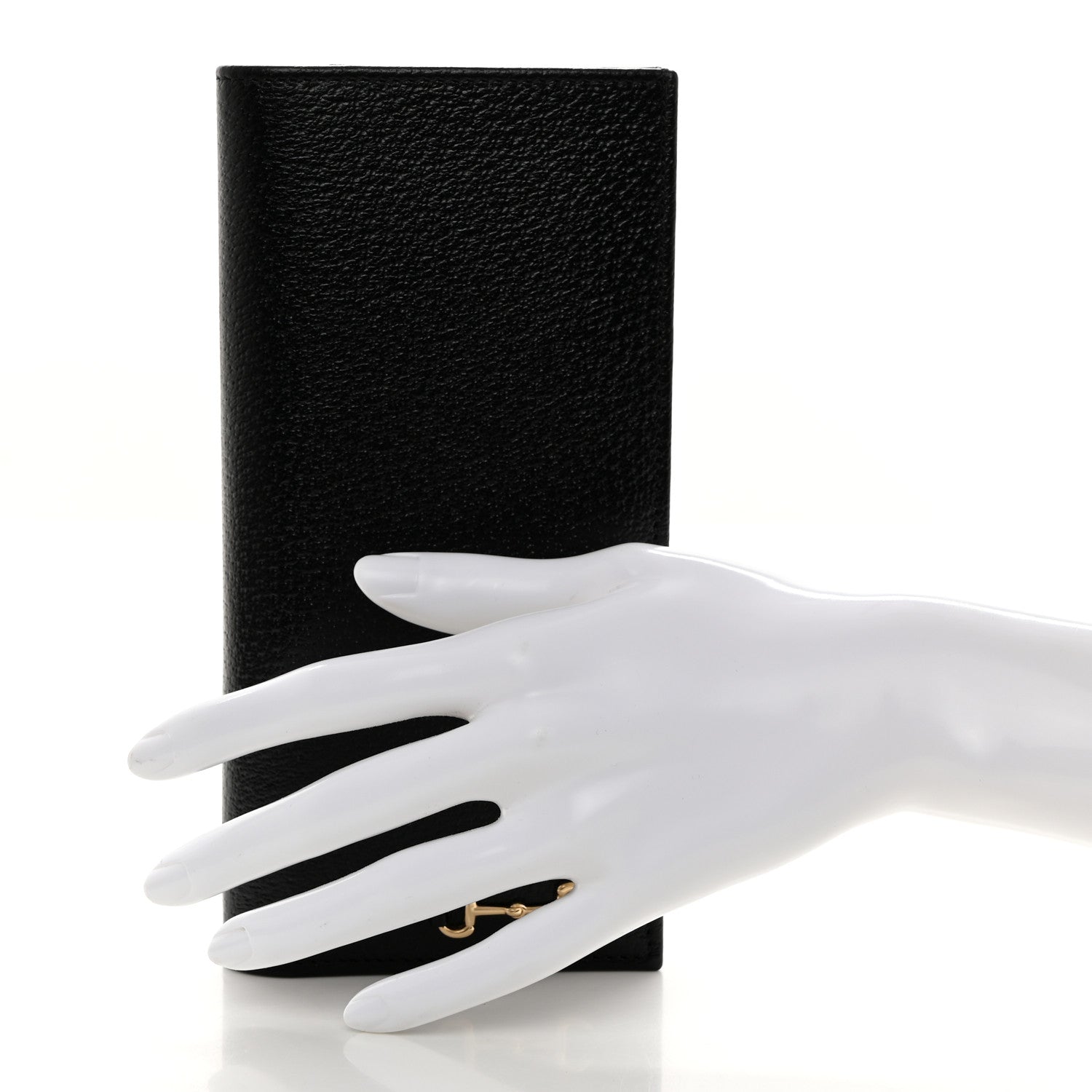 Gucci Textured Dollar Calfskin Horsebit Long Wallet with Insert Black 2 of 8