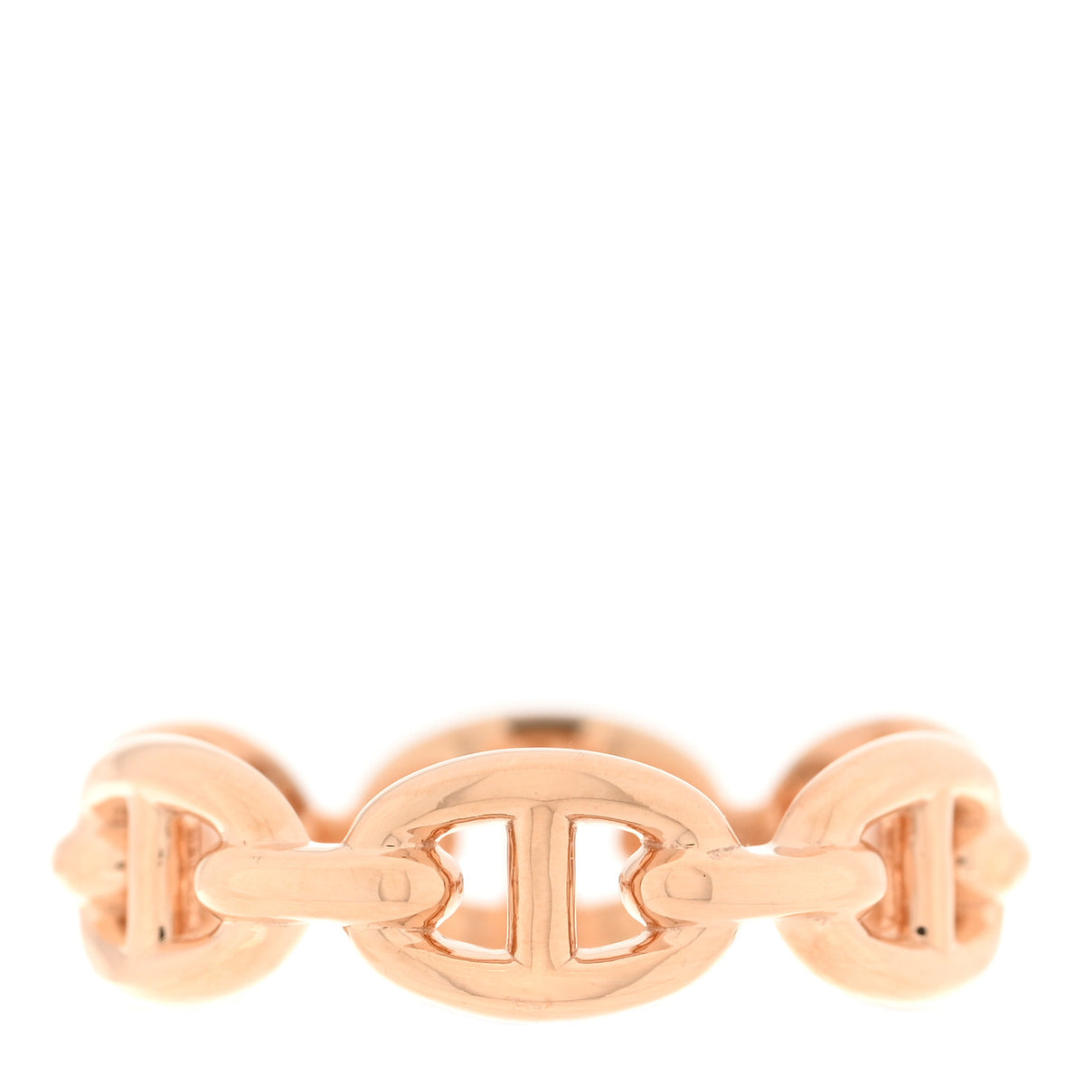 18K Rose Gold PM Chaine D'Ancre Enchainee Ring 54 6.75