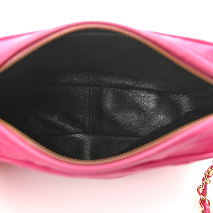Chanel Lambskin Quilted Flap Tassel Camera Case Fuchsia 5 of 12