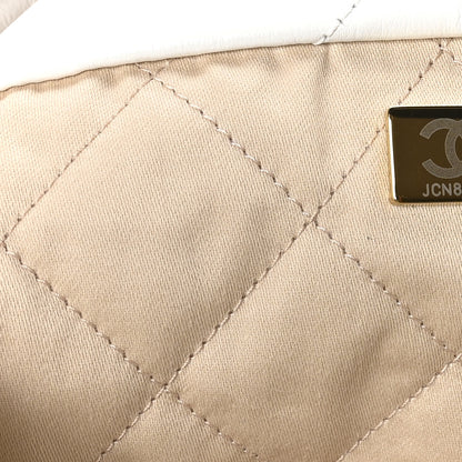 Chanel Shiny Calfskin Quilted Large Chanel 22 White 8 of 11