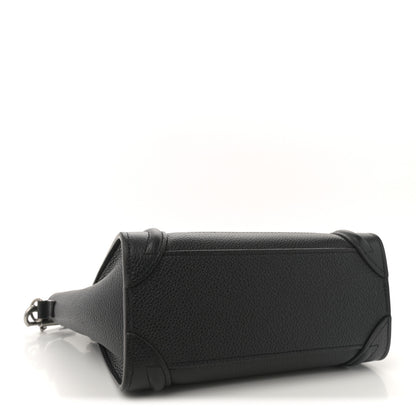 Celine Drummed Calfskin Nano Luggage Black 4 of 12