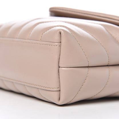 Saint Laurent Calfskin Y Quilted Monogram Toy Loulou Satchel Mink 10 of 10