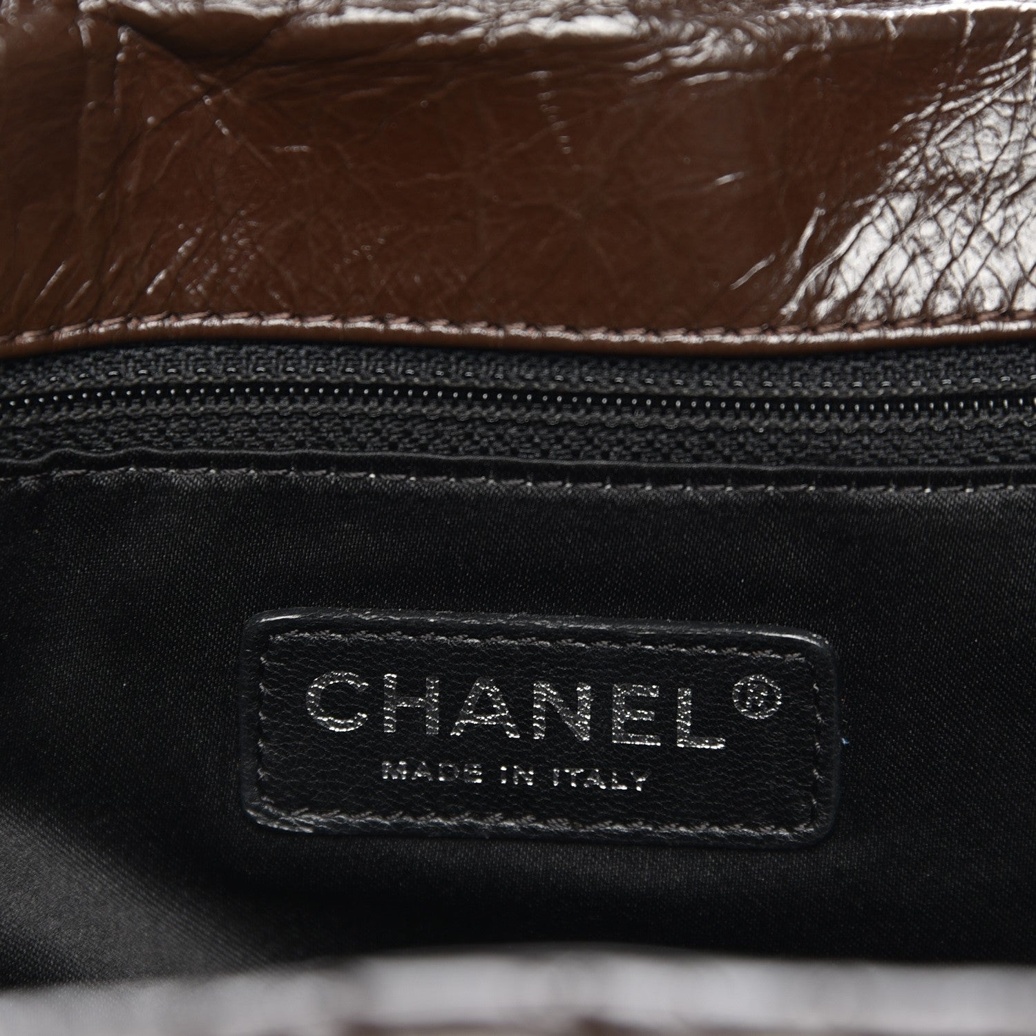 Chanel Glazed Calfskin Twisted Maxi Flap Brown 6 of 7