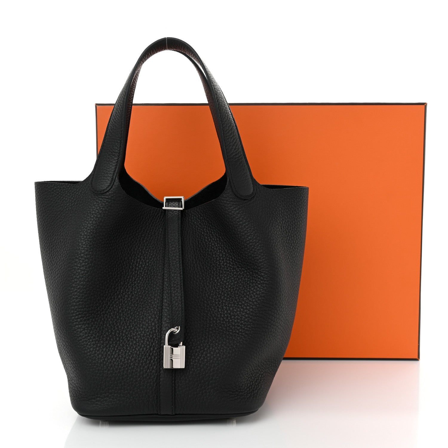 Hermes Taurillon Clemence Picotin Lock 22 MM Black 11 of 11