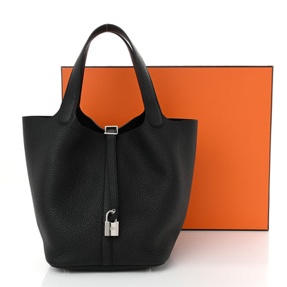 Hermes Taurillon Clemence Picotin Lock 22 MM Black 11 of 11