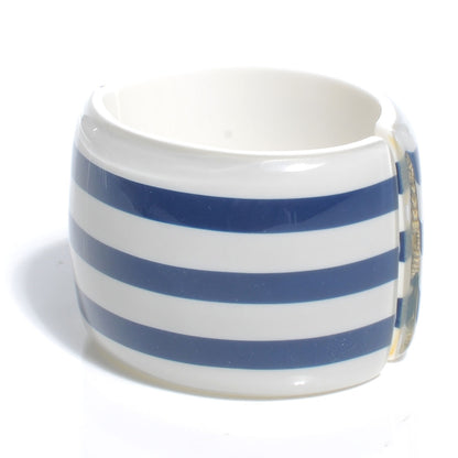 Chanel Resin Metal CC Nautical Wide Cuff 4 of 5