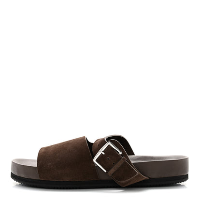 Hermes Suede Goatskin Mens Mumbai Sandals 44 1 of 11