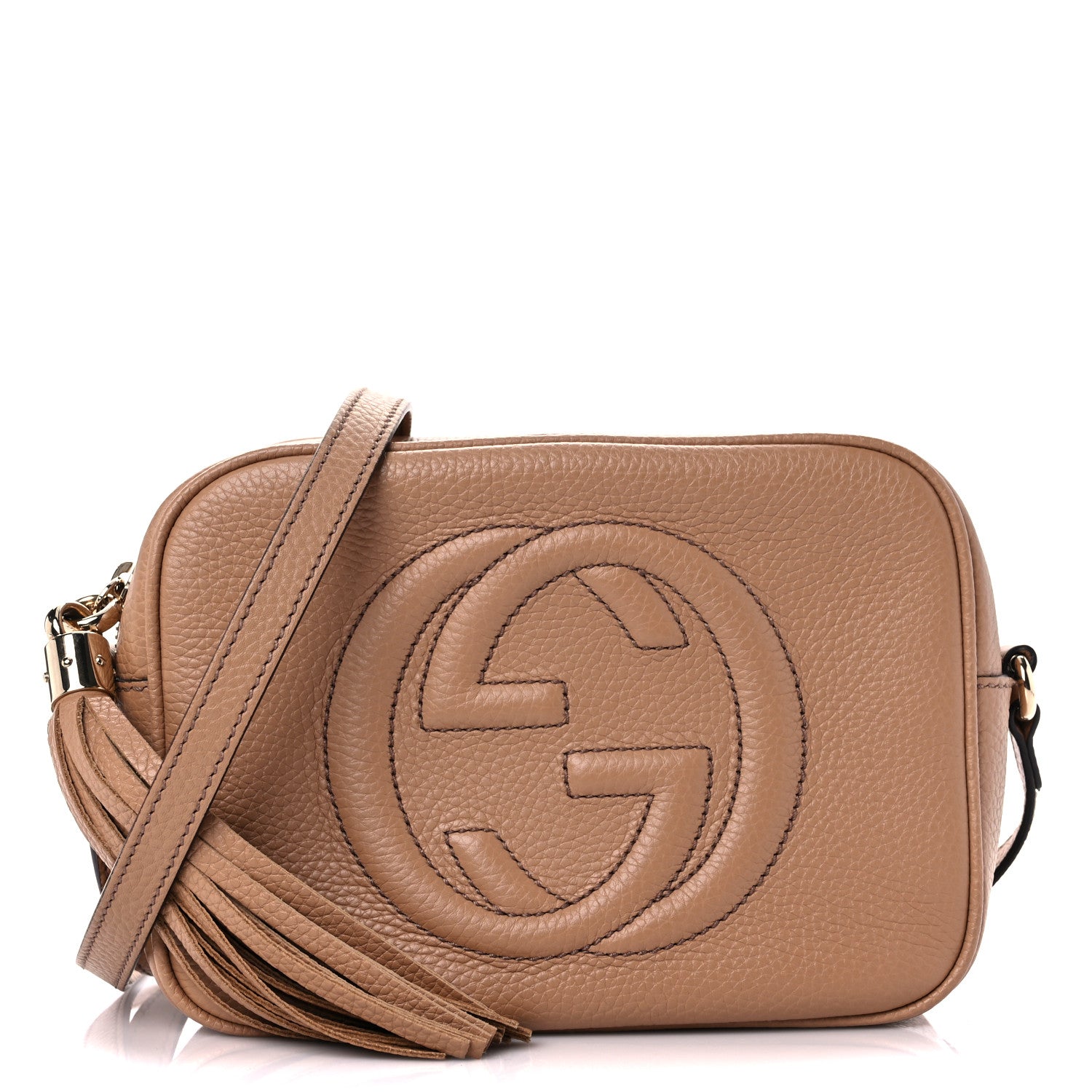 Gucci Pebbled Calfskin Small Soho Disco Bag Rose Beige 1 of 9