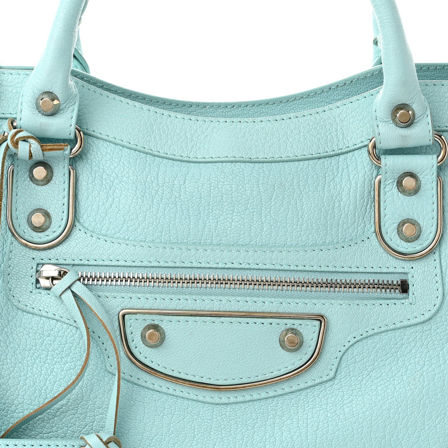 Chevre Silver Metallic Edge Hardware City Bleu Maldives