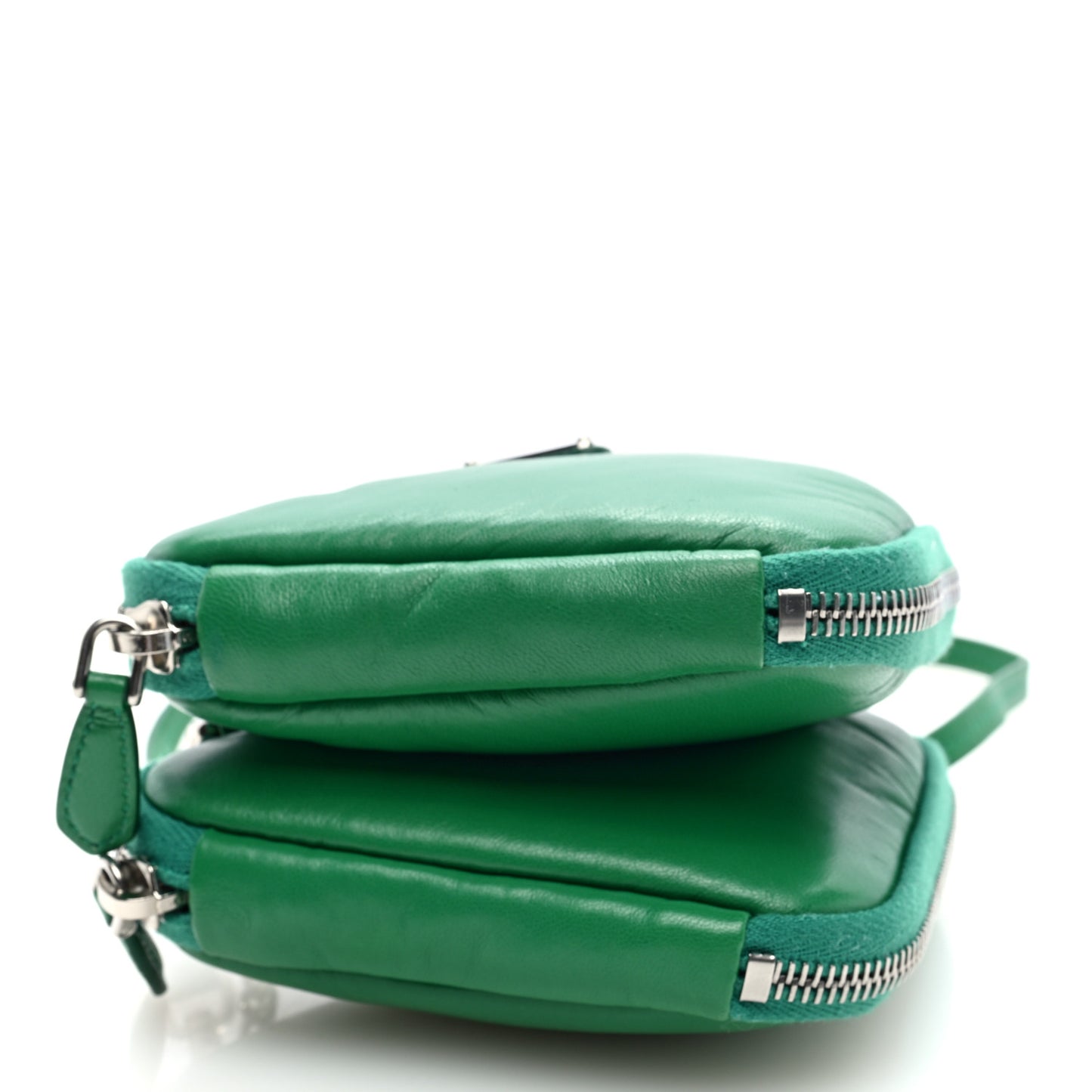 Nappa Soft Padded Mini Triangle Crossbody Pouch Mango