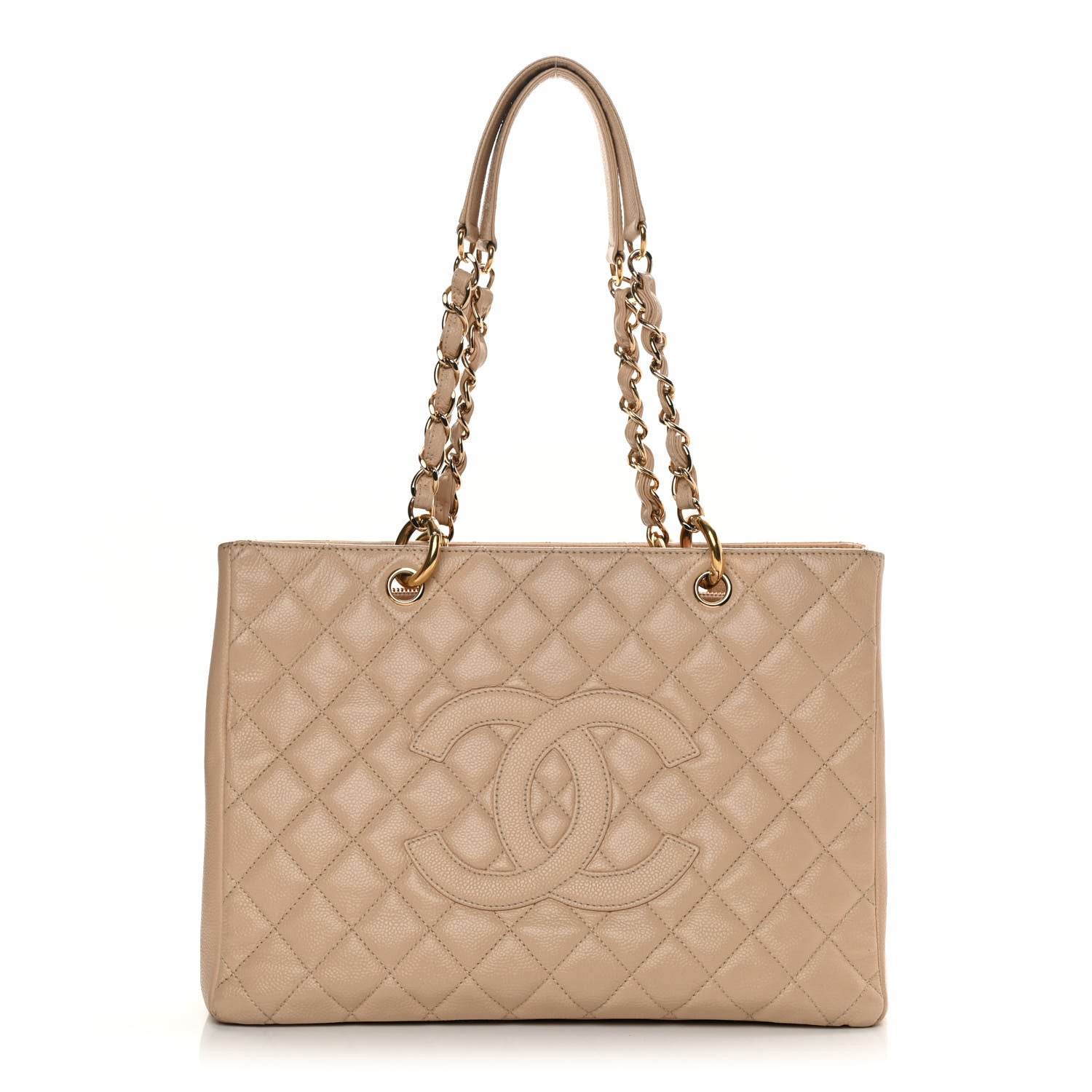 Chanel Caviar Quilted Grand Shopping Tote GST Beige 1 of 18