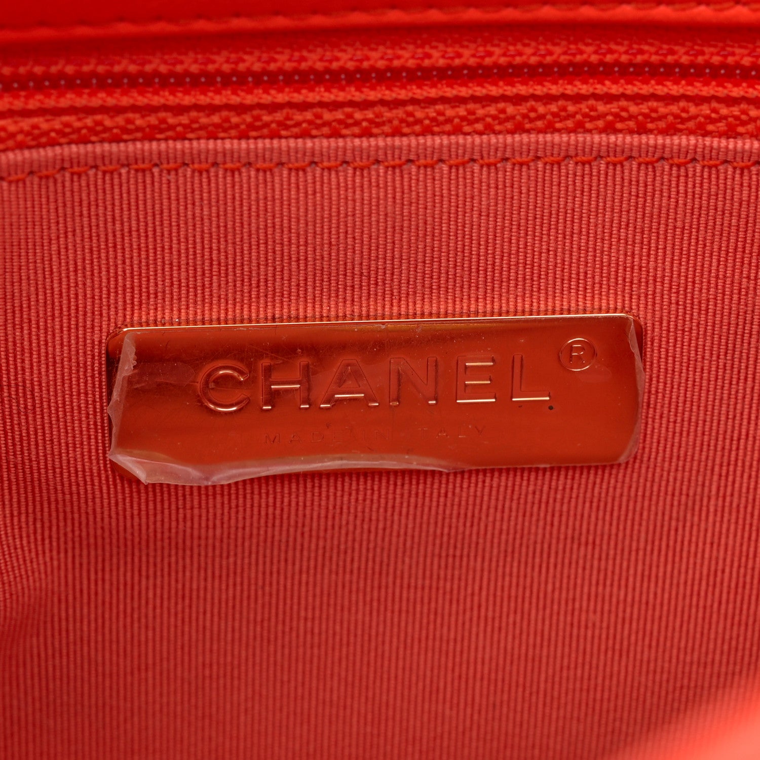 Chanel Goatskin Quilted Medium Chanel 19 Flap Orange 6 of 10