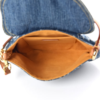 Louis Vuitton Monogram Denim Mini Pleaty Blue 5 of 9