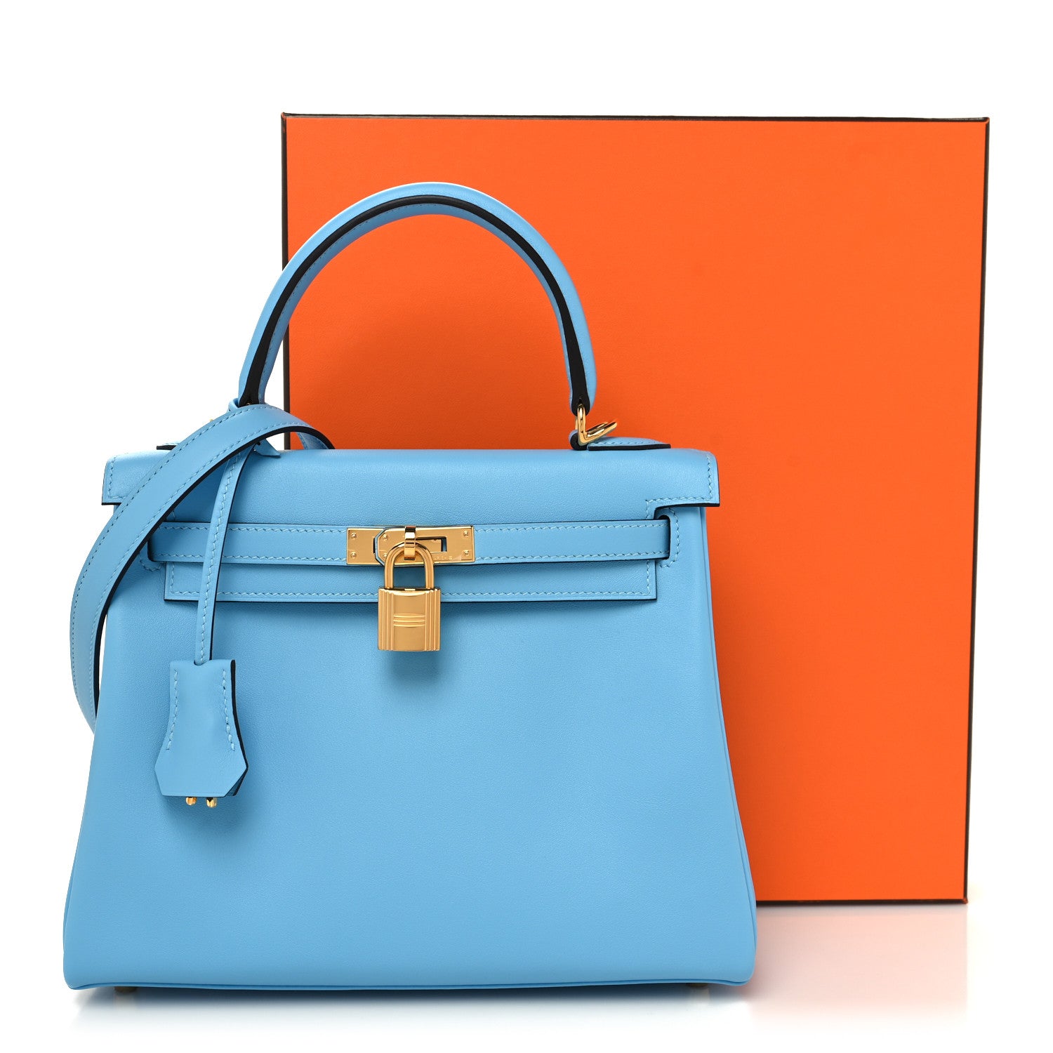 Hermes Swift Kelly Retourne 25 Celeste 11 of 11