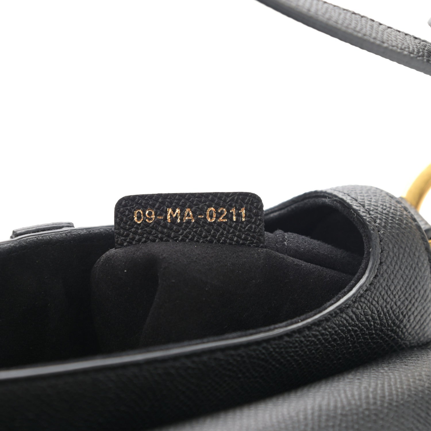 Christian Dior Grained Calfskin Mini Saddle Bag Black 7 of 9