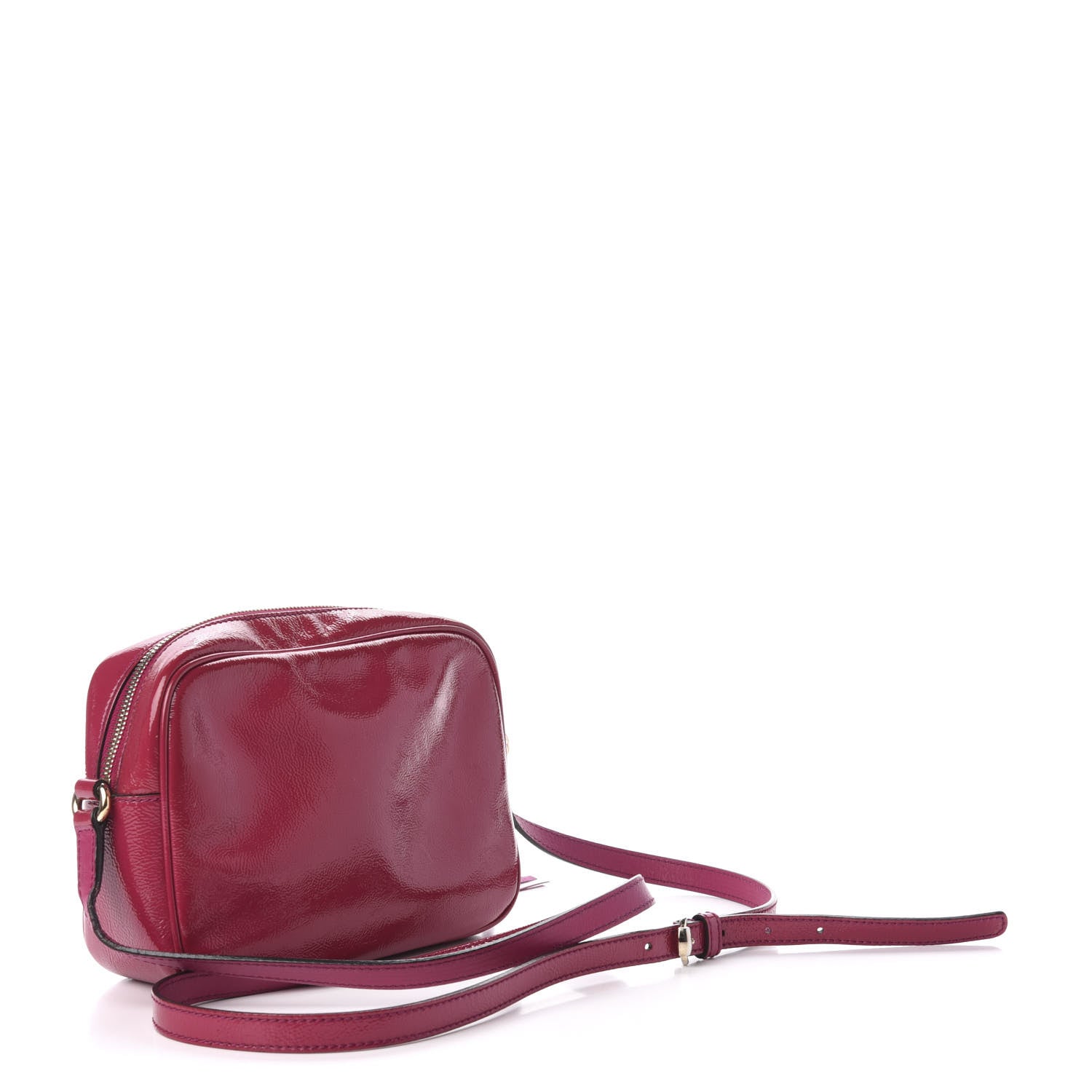 Gucci Soft Patent Small Soho Disco Bag Bright Bougainvillea 3 of 12