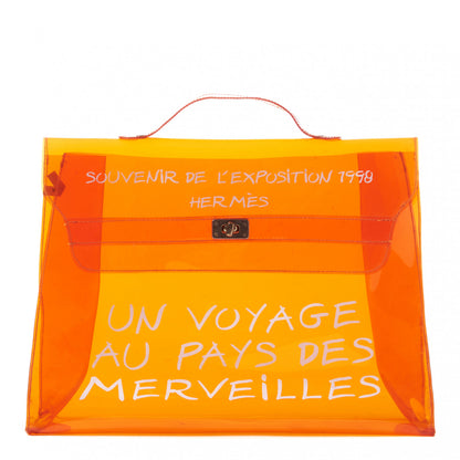 Hermes Vinyl Souvenir De L'Exposition Kelly Orange 1 of 8