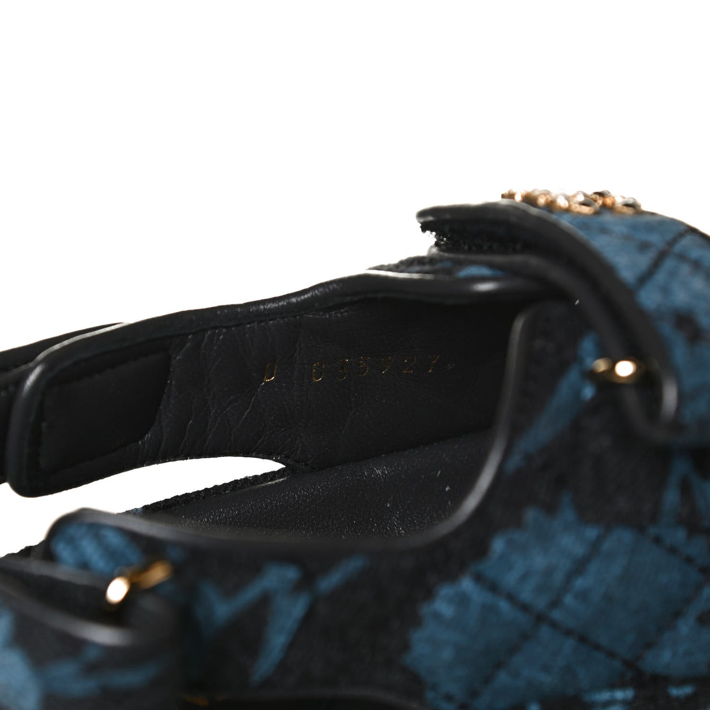 Denim Velcro Dad Sandals 37.5 Dark Grey Blue Black