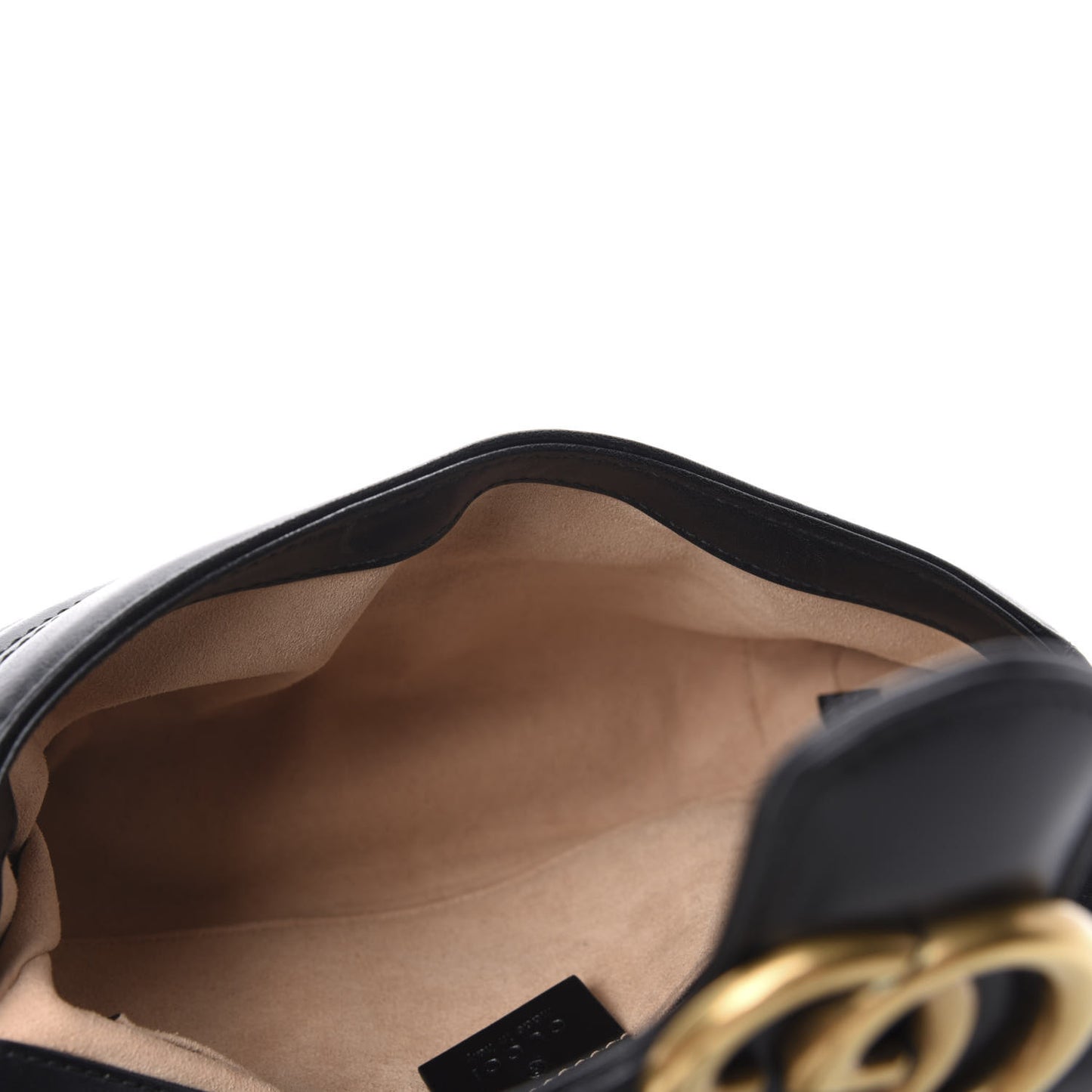 Calfskin Matelasse Mini GG Marmont Shoulder Bag Black