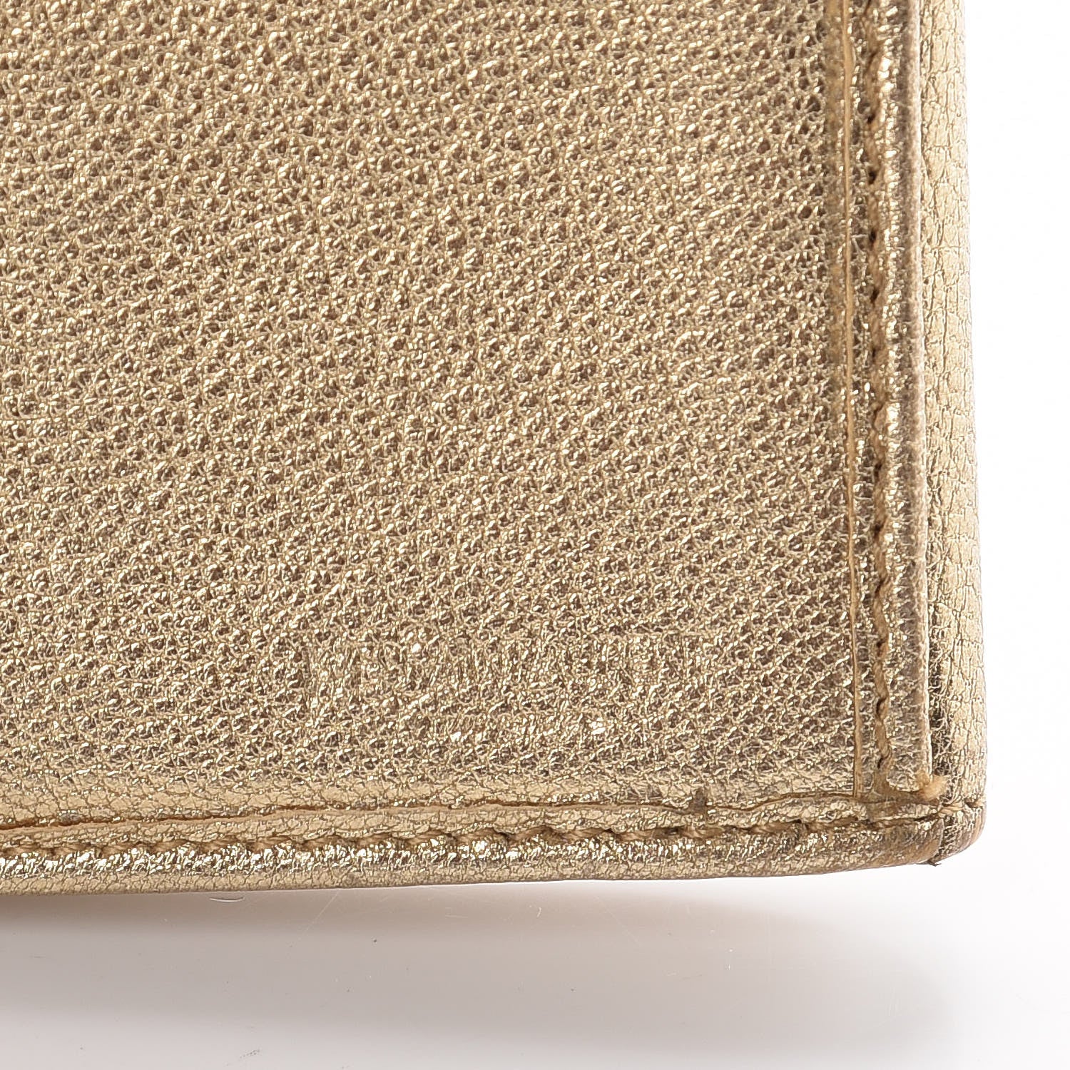 Saint Laurent Goatskin Studded Belle de Jour Long Wallet Gold 6 of 12