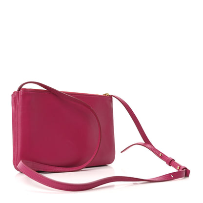 Celine Lambskin Small Trio Crossbody Bag Fuchsia 3 of 10