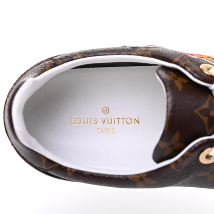 Louis Vuitton Calfskin Monogram LV Black Heart Sneakers 39 Cacao 7 of 11