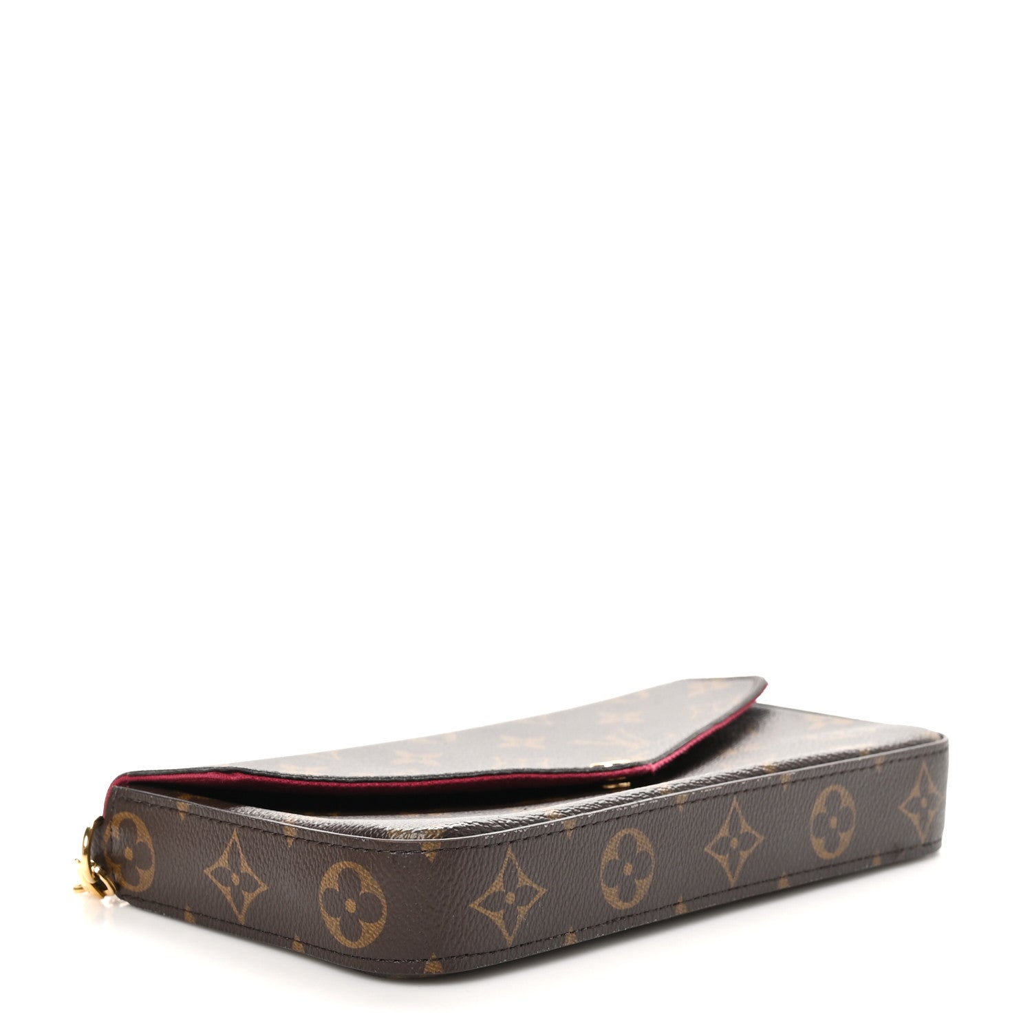 Louis Vuitton Monogram Pochette Felicie Chain Wallet Fuchsia 5 of 12
