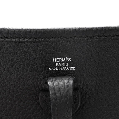 Hermes Taurillon Clemence Evelyne TPM Black 6 of 11