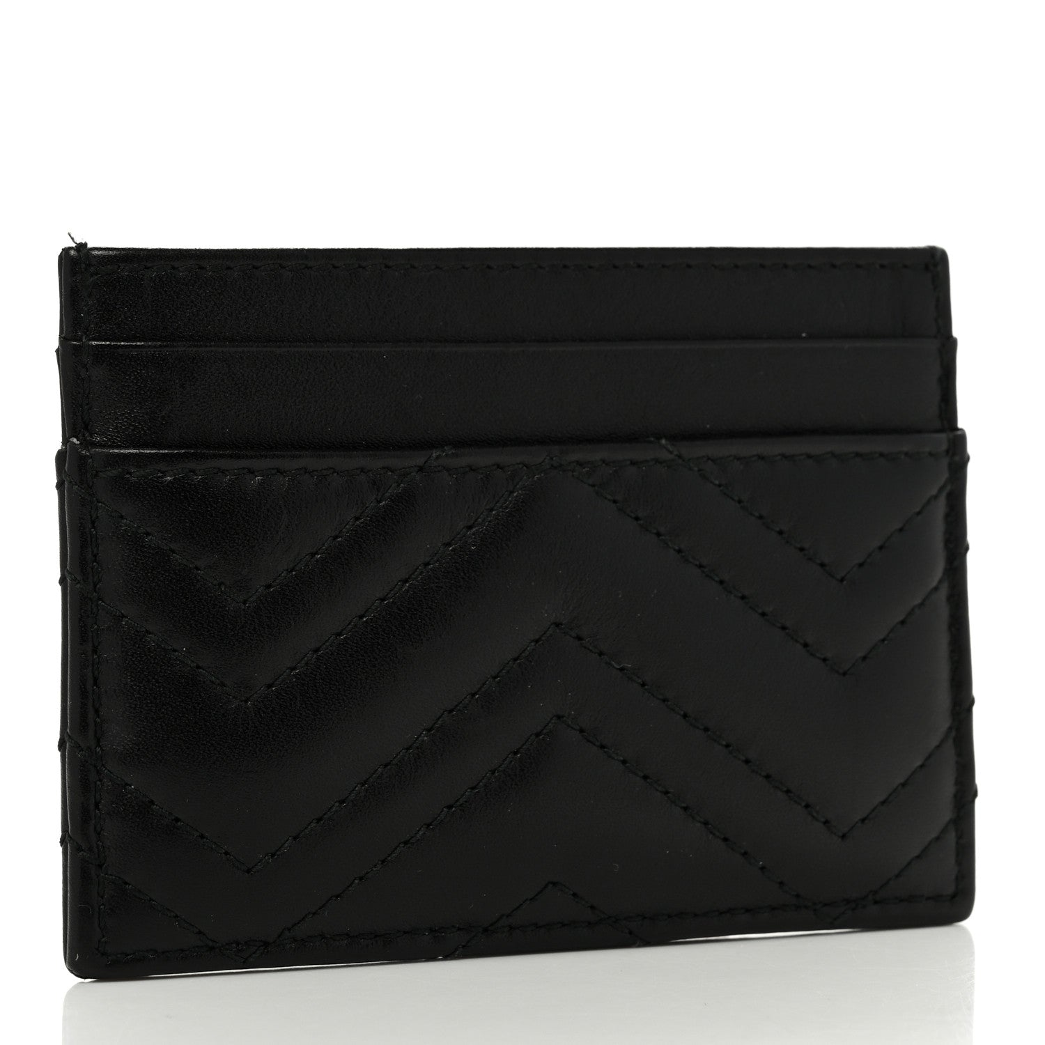 Gucci Calfskin Matelasse GG Marmont Card Holder Black 3 of 7