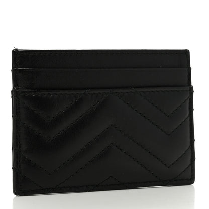 Gucci Calfskin Matelasse GG Marmont Card Holder Black 3 of 7
