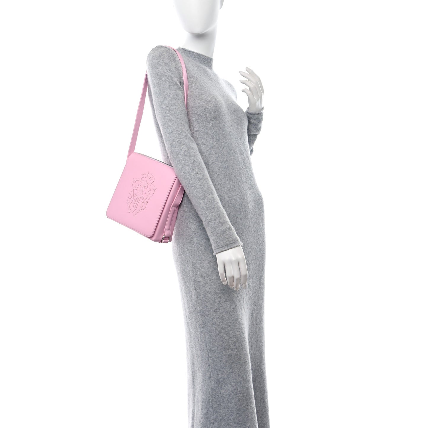 Lambskin Dagger Crossbody Baby Pink