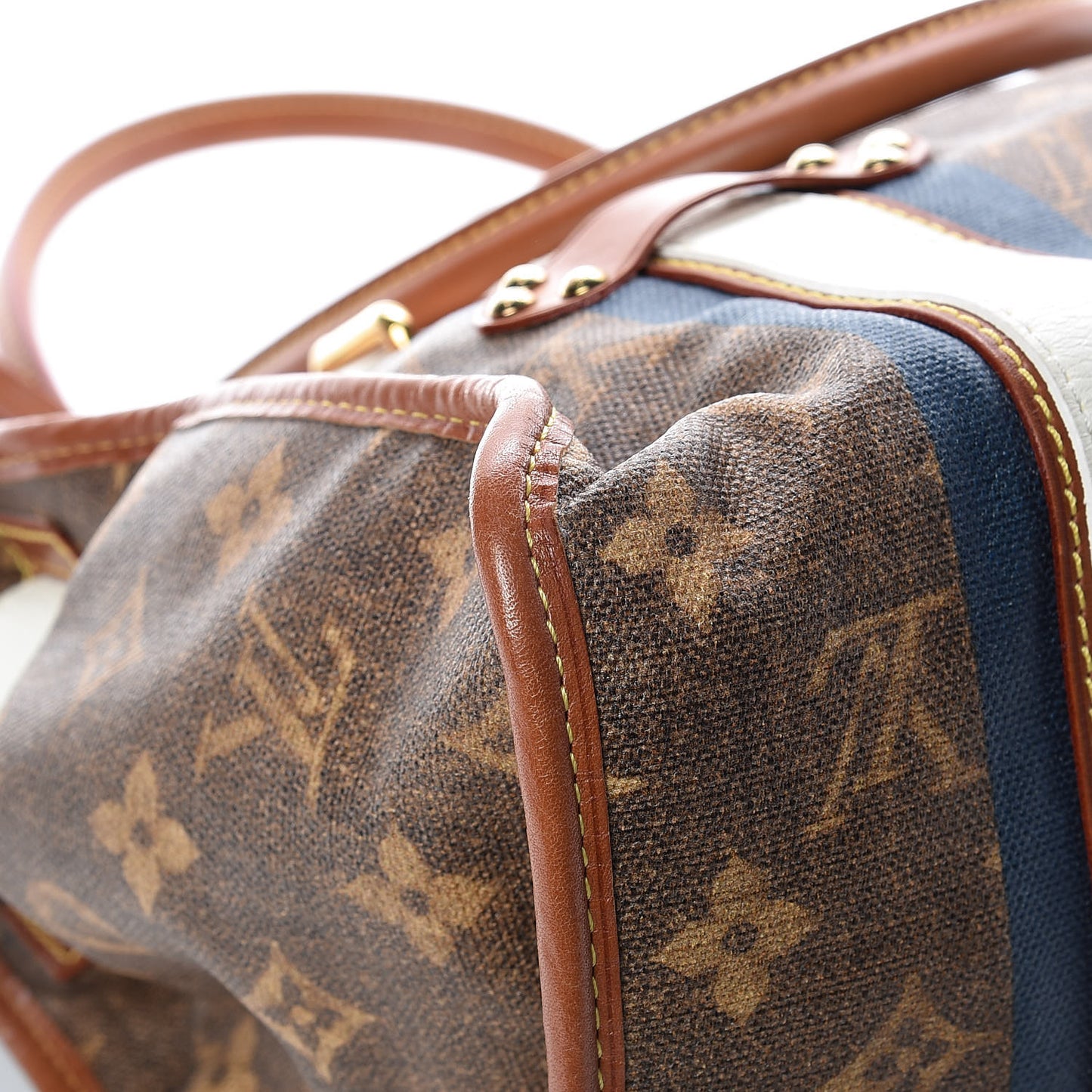 Monogram Rayures Tisse Sac GM Blue