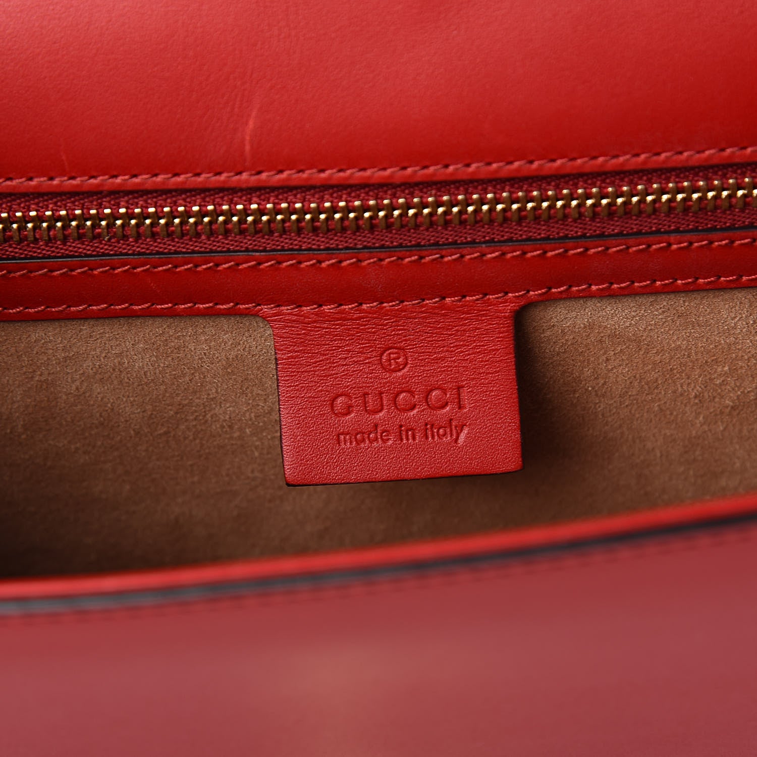 Gucci Calfskin Small Sylvie Shoulder Bag Hibiscus Red 7 of 15