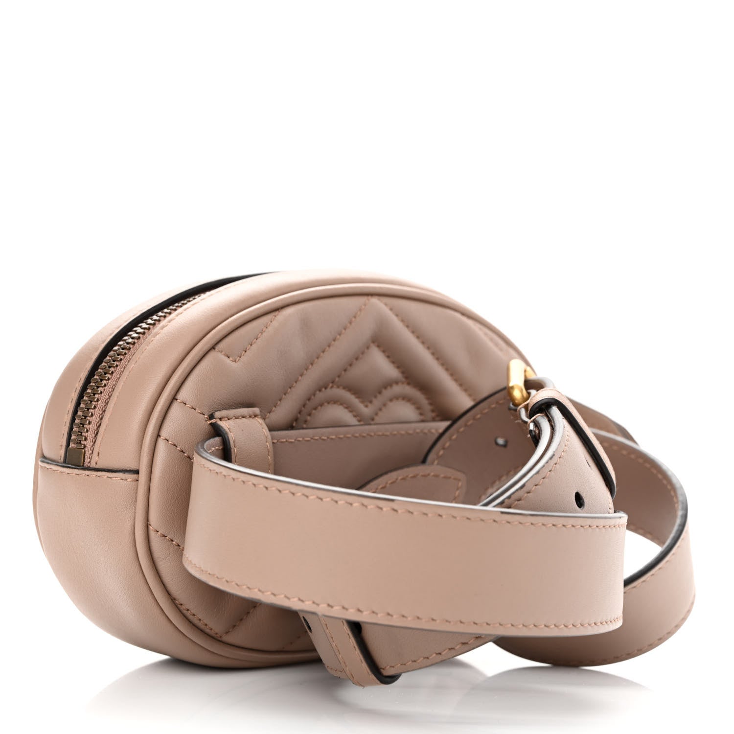 Gucci Calfskin Matelasse GG Marmont Belt Bag 95 38 Porcelain Rose 3 of 11