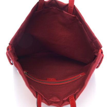 Gucci Canvas Logo Sylvie Stripe Drawstring Backpack Red 5 of 10