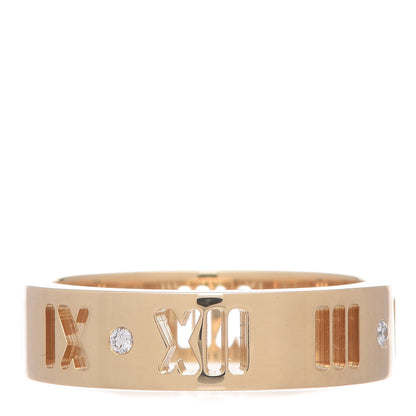 Tiffany 18K Yellow Gold Diamond Atlas Pierced Ring 50 5.25 1 of 5
