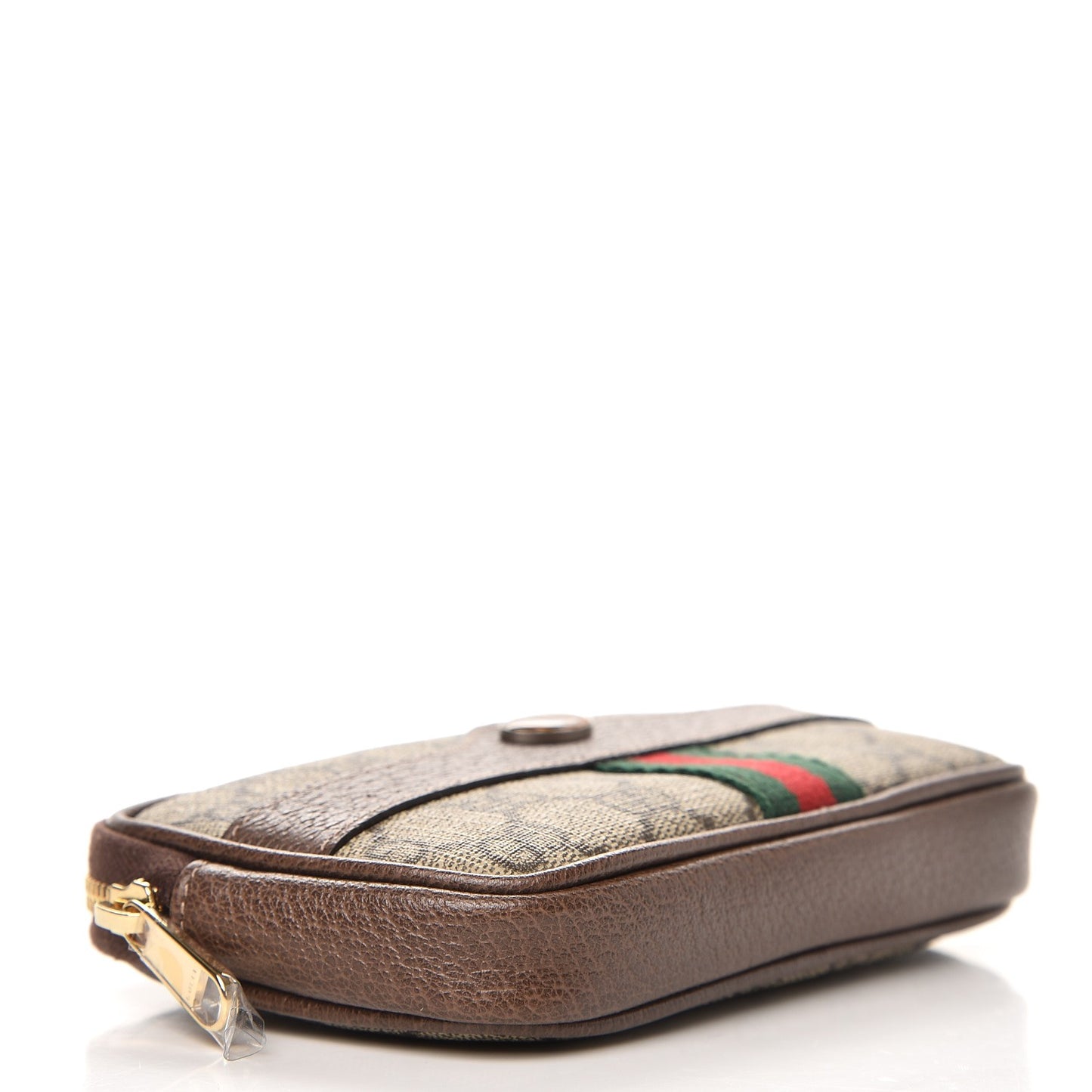 GG Supreme Monogram Ophidia Belted iPhone Case 105 42 Dark Brown