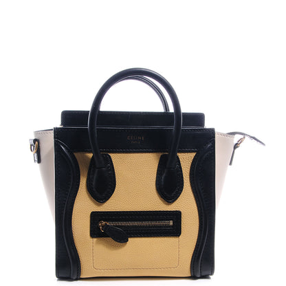 Celine Calfskin Nano Tri-Color Luggage Vanilla 1 of 8