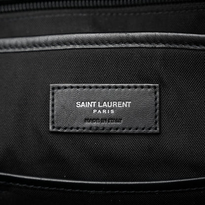 Saint Laurent Calfskin Checked Print Nuxx Backpack Black White 8 of 17