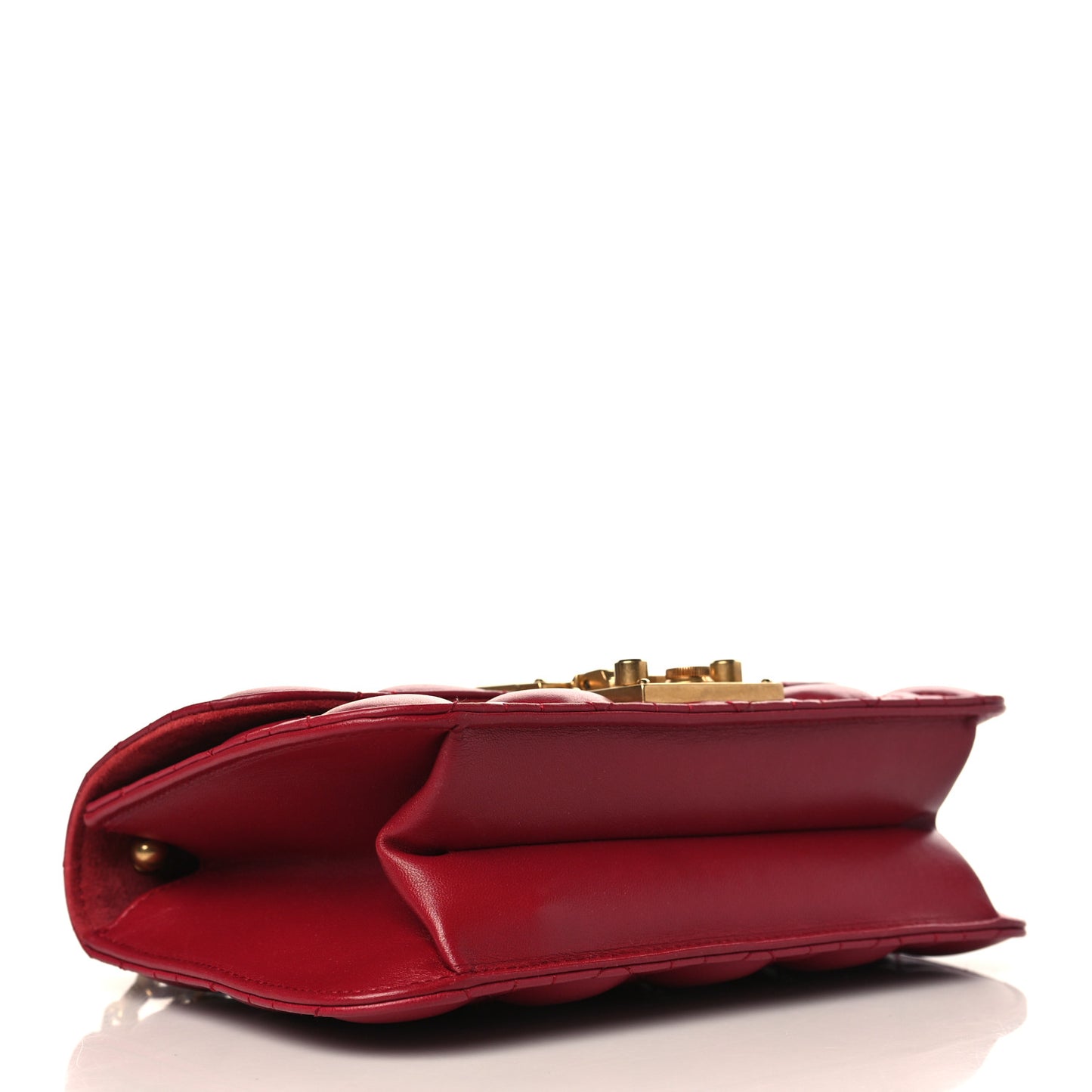 Lambskin Cannage Small Dioraddict Flap Bag Red
