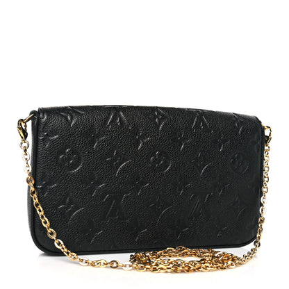 Louis Vuitton Empreinte Pochette Felicie Chain Wallet Black 3 of 9